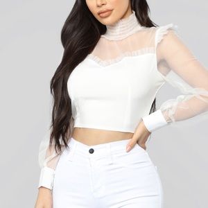 Your secret crush top -white